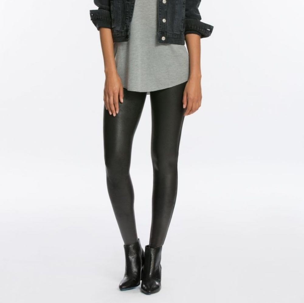 SPANX FAUX LEATHER LEGGINGS